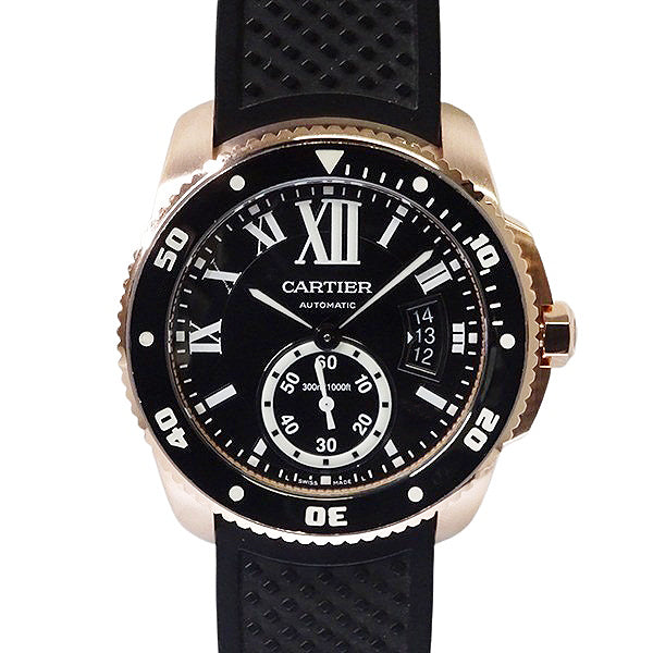Cartier カルティエ カリブル ドゥ カルティエ ダイバー W7100056/3729 PGコーティング メンズ 腕時計【中古】