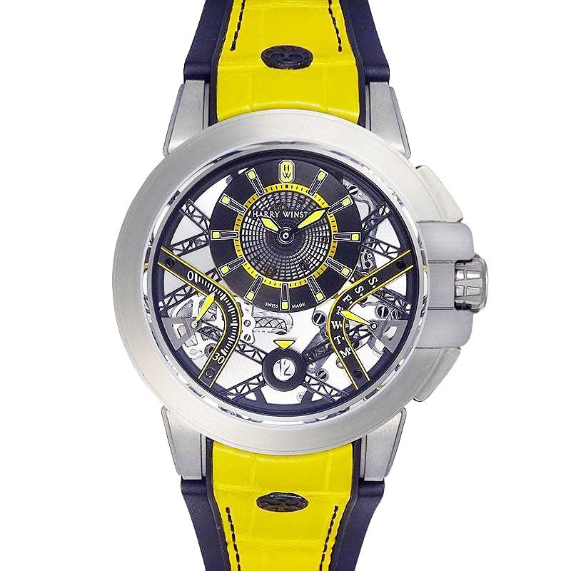 HARRY WINSTON ハリーウィンストン オーシャン ザリウム バリエーション イエロー OCEABI42ZZ002 世界100本限定【中古】