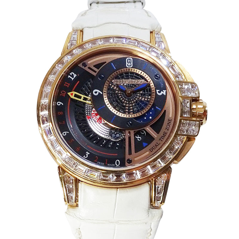 HARRY WINSTON ハリーウィンストン オーシャン デュアルタイム OCEATZ44RR012 世界20本限定【中古】