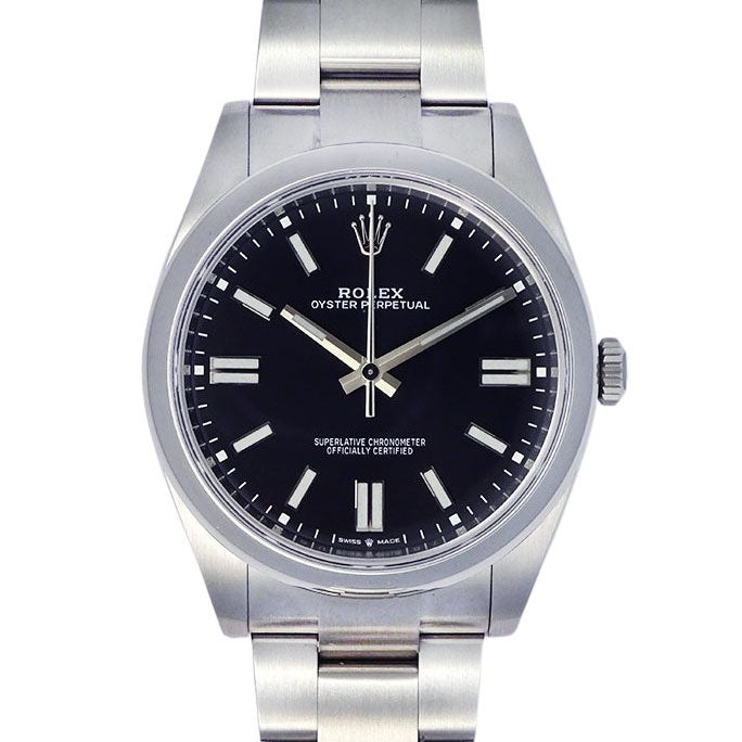 ROLEX ロレックス オイスターパーペチュアル 41 124300 ブラック メンズ 腕時計【中古】