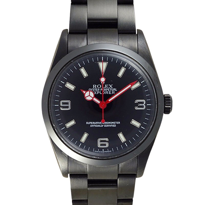ROLEX ロレックス エクスプローラーⅠ 114270 Y番 DLCコーティングカスタム メンズ 腕時計 【中古】