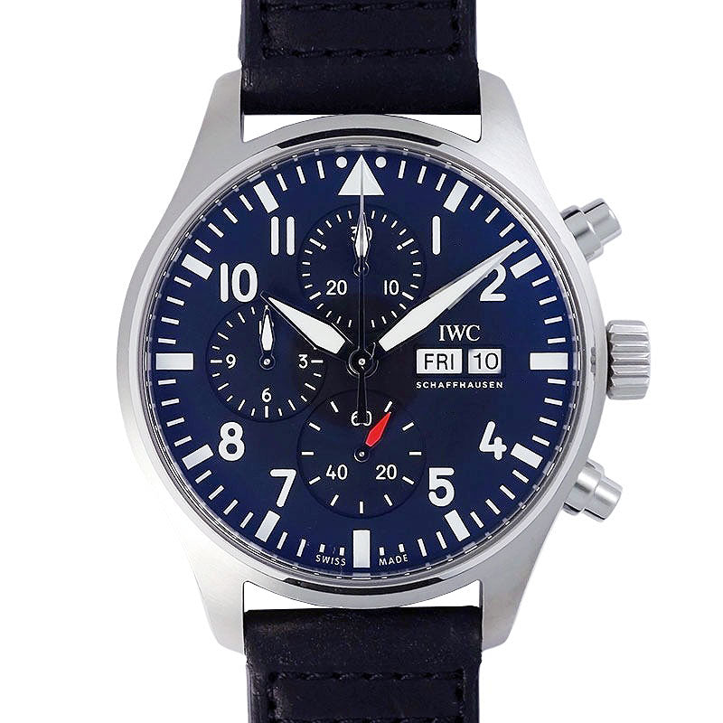IWC アイダブリューシー パイロットウォッチクロノグラフ IW378001 43ｍｍ SS/レザー ブラック文字盤 【新品】