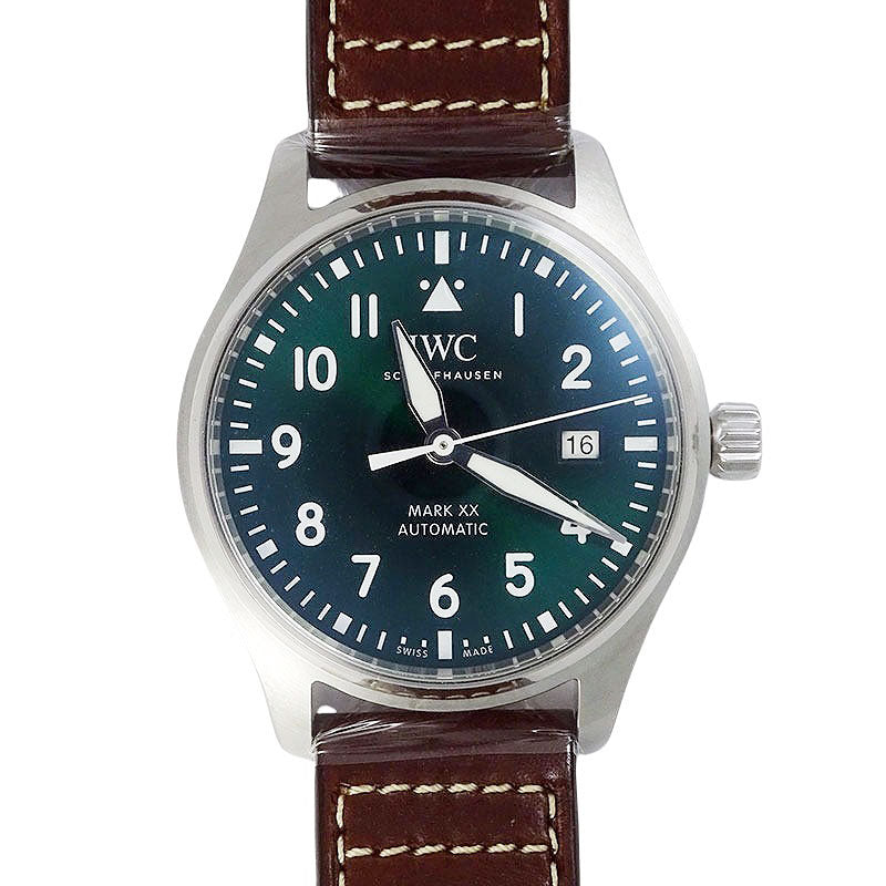 IWC アイダブルシー パイロットウォッチ マークXX 40ｍｍ ＩＷ328205 SS/レザー グリーン文字盤 メンズ 自動巻き【新品】