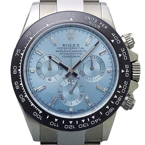 ROLEX ロレックス コスモグラフ デイトナ 116520ベース 116506A アイスブルーカスタム ダイヤインデックス メンズ 腕時計【美品中古】