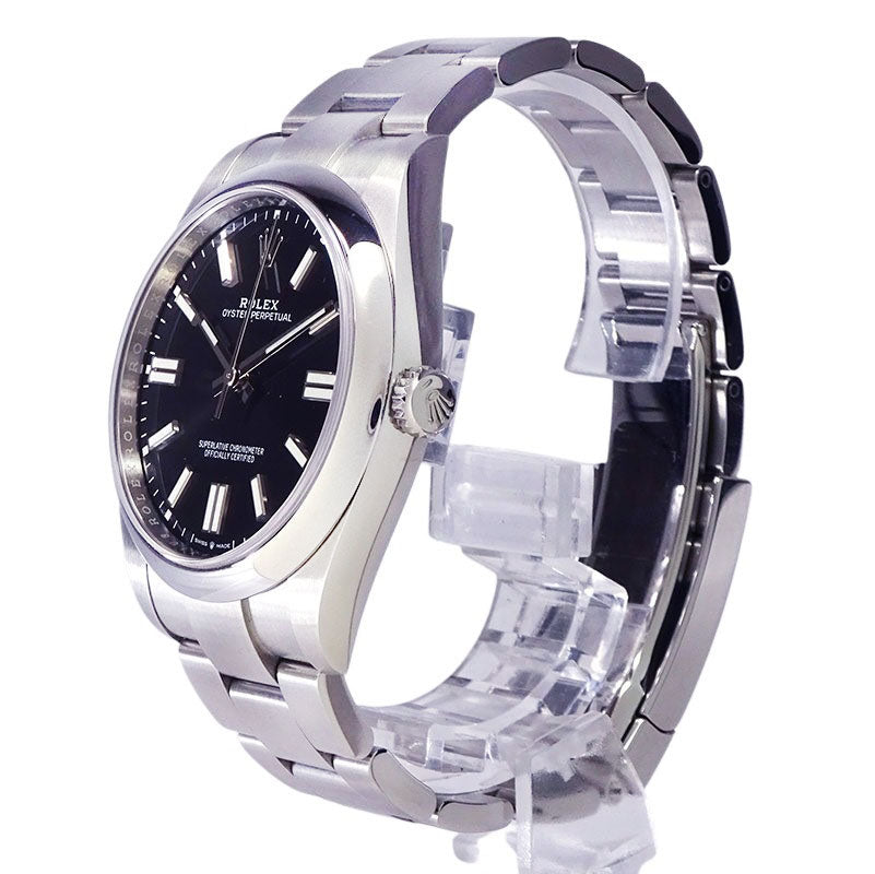 ROLEX ロレックス オイスターパーペチュアル 41 124300 ブラック メンズ 腕時計【中古】