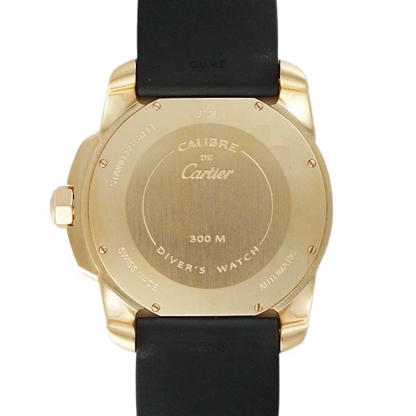 Cartier カルティエ カリブル ドゥ カルティエ ダイバー W7100056/3729 PGコーティング メンズ 腕時計【中古】