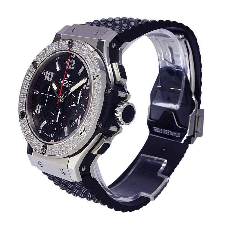 HUBLOT ウブロ ビッグバン スチールセラミック アフターダイヤベゼル 301.SB.131.RX メンズ 腕時計【中古】