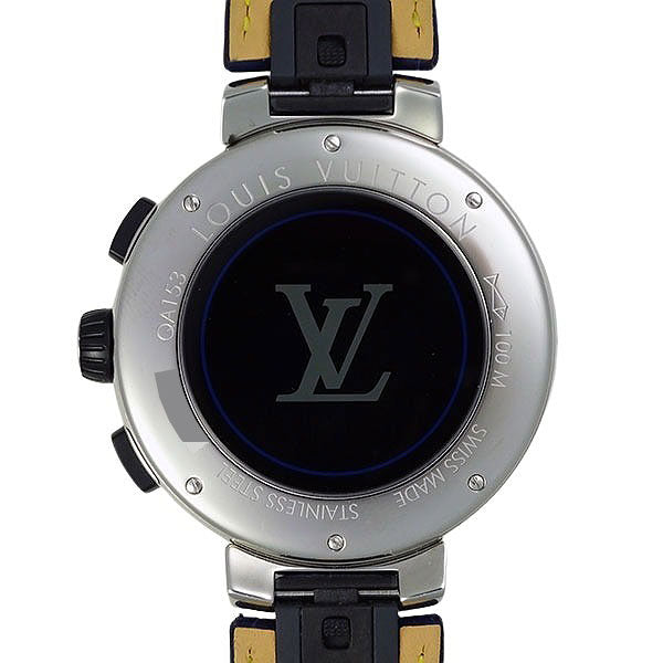 LOUIS VUITTON ルイヴィトン タンブール アウトドア クロノグラフ GMT QA153 クォーツ メンズ 腕時計【美品中古】