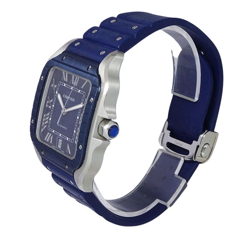 Cartier カルティエ サントス ドゥ カルティエ LM WSSA0048/4072 自動巻き ブルー 腕時計【中古】