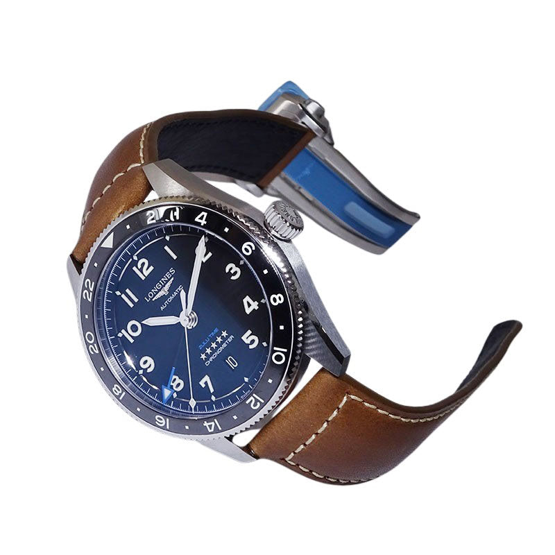 LONGINES ロンジン スピリット zule time/L3.812.4.53.6 42ｍｍ SS/レザー ブラック文字盤 メンズ 自動巻き【新品】