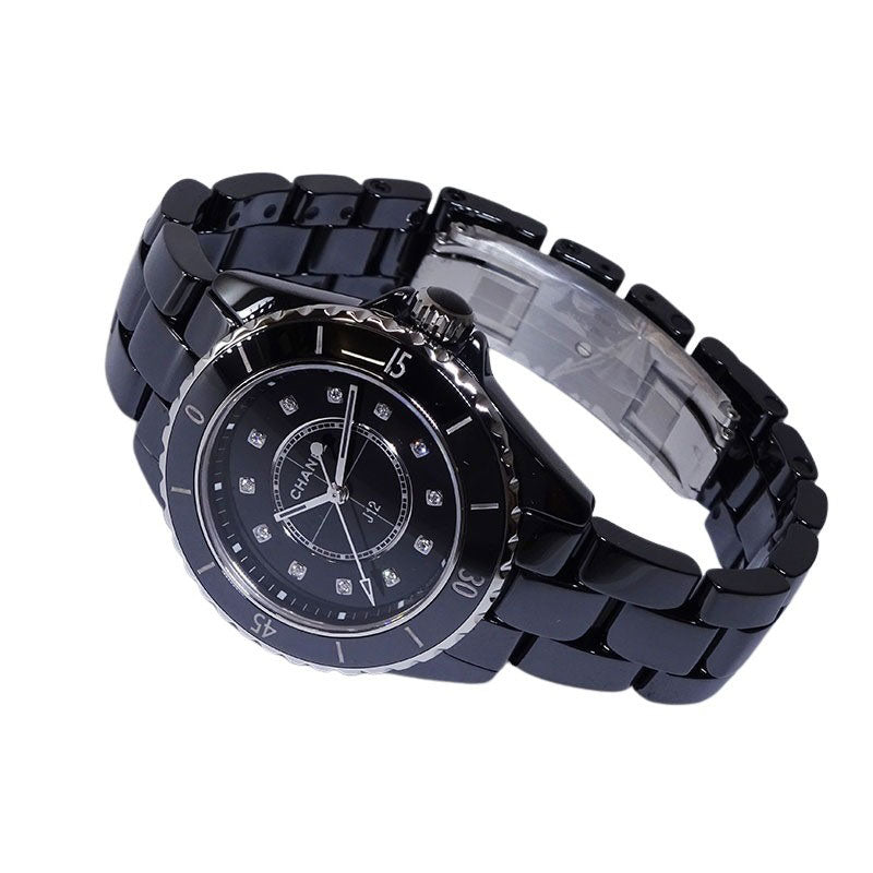 CHANEL シャネル J12 H5701 ブラック セラミック 12Pダイヤ 33mm クォーツ レディース【新品】