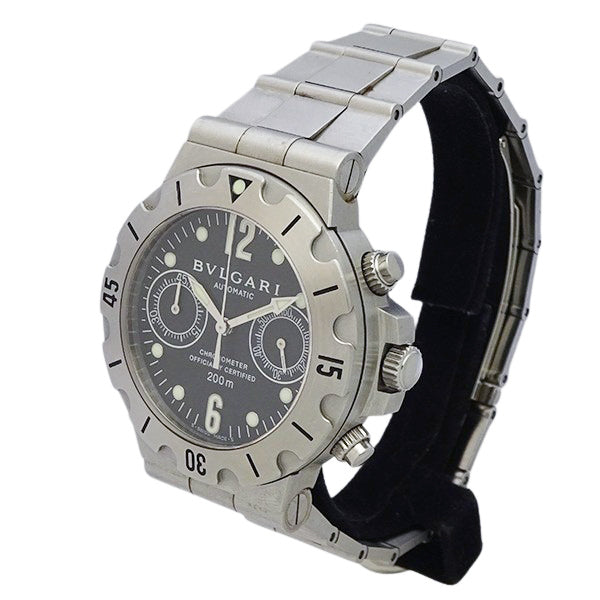 BVLGARI ブルガリ ディアゴノ スクーバ クロノグラフ SCB38S メンズ 腕時計【中古】