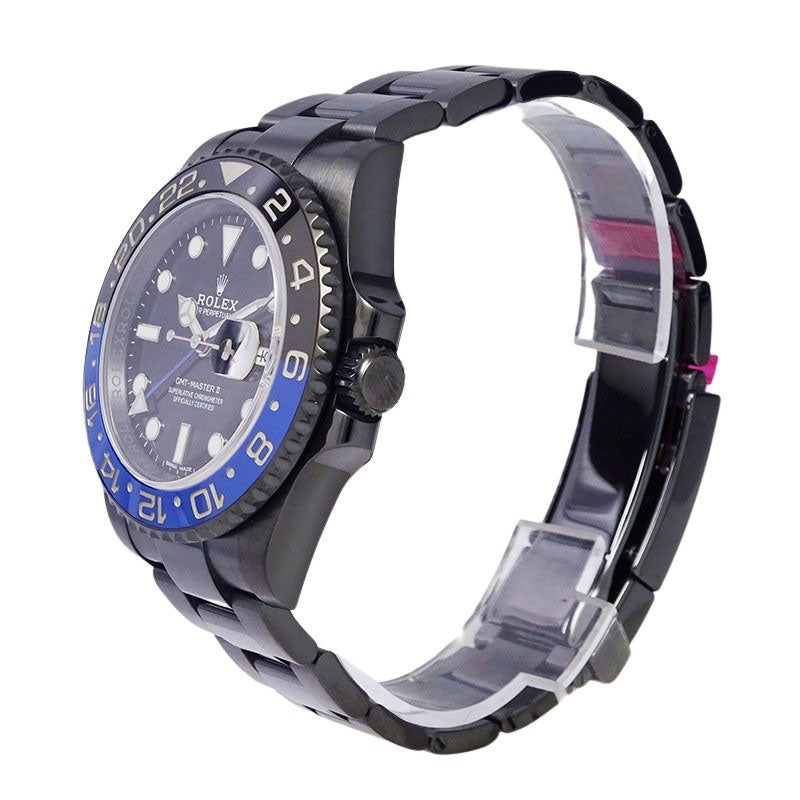ROLEX ロレックス GMTマスターII 116710BLNR ランダム番 DLCコーティングカスタム メンズ 腕時計 【中古】