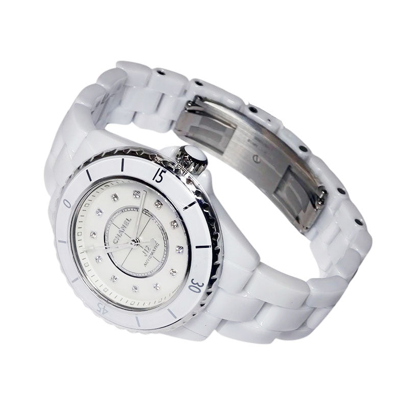 CHANEL シャネル J12 キャリバー12.2 H10472 ホワイトセラミック 33mm 12Pダイヤ レディース【新品】