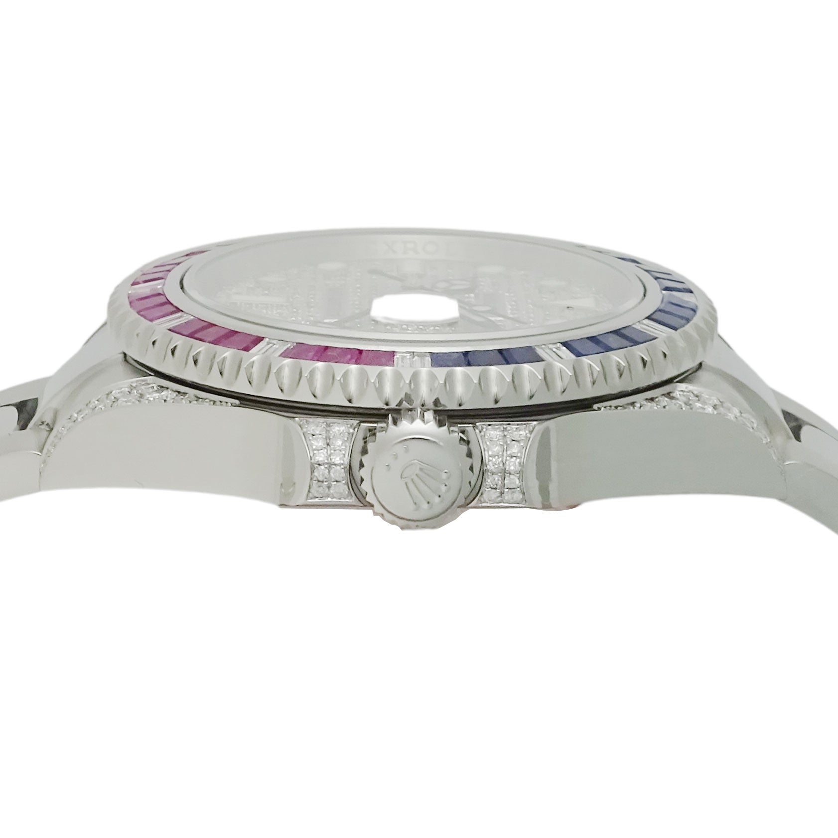 ROLEX ロレックス GMTマスターⅡ 116710LNベース アフターサファイア＆ダイヤモンドセッティング 116759SARU仕様 カスタム
