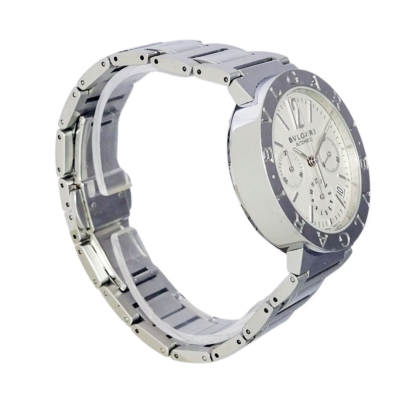 BVLGARI ブルガリ ブルガリブルガリ クロノグラフ BB38SSCH ホワイト文字盤 自動巻き メンズ 腕時計【中古】