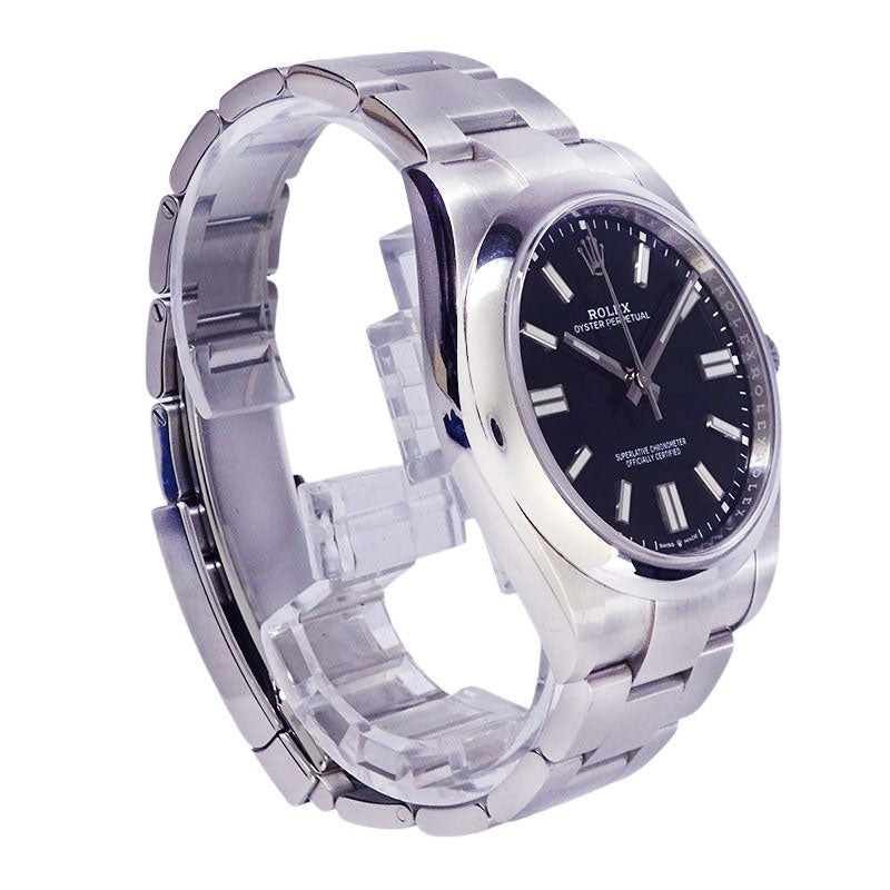 ROLEX ロレックス オイスターパーペチュアル 41 124300 ブラック メンズ 腕時計【中古】