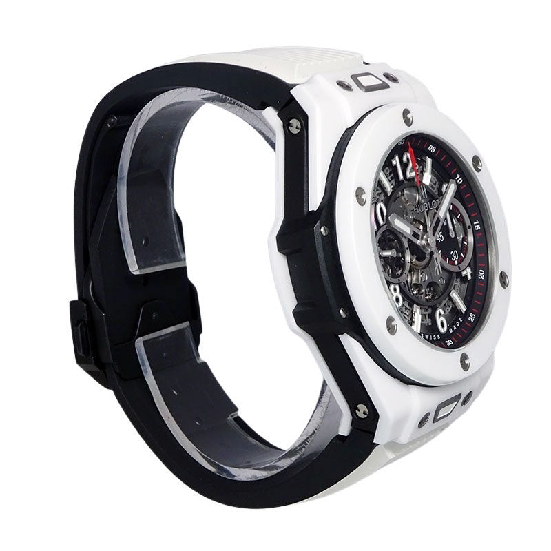HUBLOT ウブロ ビッグバン ウニコ ホワイト セラミック 411.HX.1170.RX メンズ 腕時計 替えストラップ付【中古】