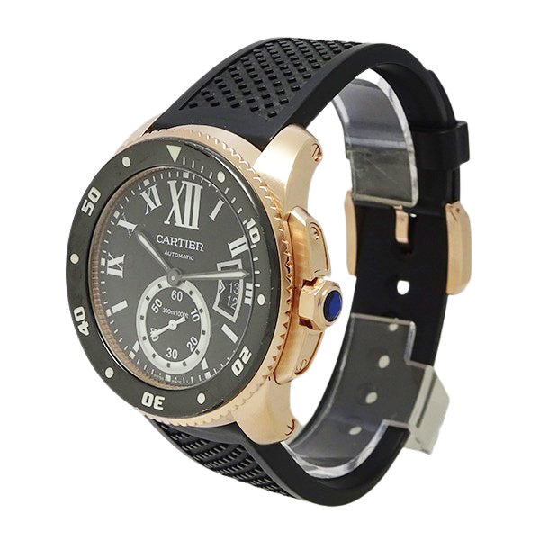Cartier カルティエ カリブル ドゥ カルティエ ダイバー W7100056/3729 PGコーティング メンズ 腕時計【中古】