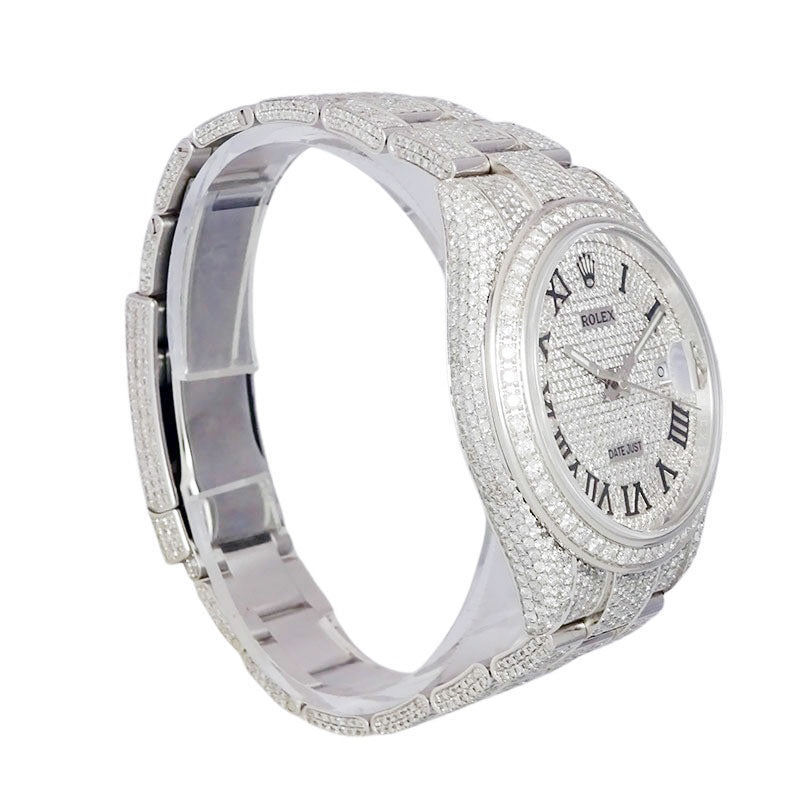 ROLEX ロレックス デイトジャスト41 アフターダイヤセッティング 126300 カスタム ローマ メンズ 腕時計【中古】