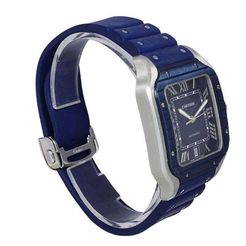 Cartier カルティエ サントス ドゥ カルティエ LM WSSA0048/4072 自動巻き ブルー 腕時計【中古】