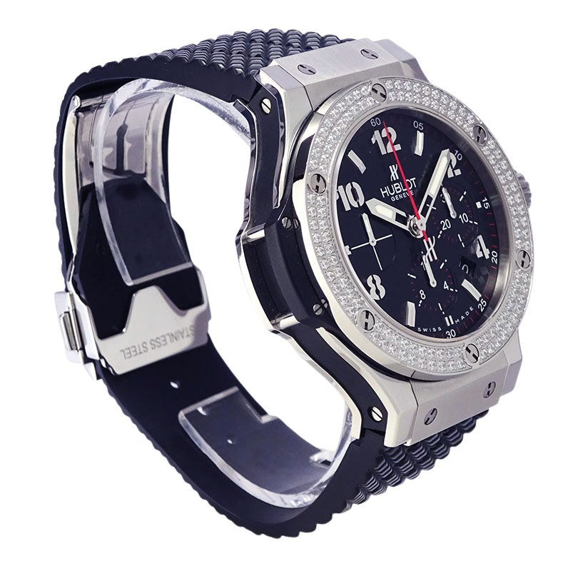 HUBLOT ウブロ ビッグバン スチールセラミック アフターダイヤベゼル 301.SB.131.RX メンズ 腕時計【中古】
