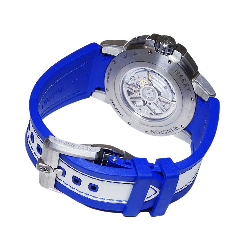 HARRY WINSTON ハリーウィンストン オーシャン ザリウム バリエーション ホワイト/ネイビーブルー OCEABI42ZZ006 世界50本限定