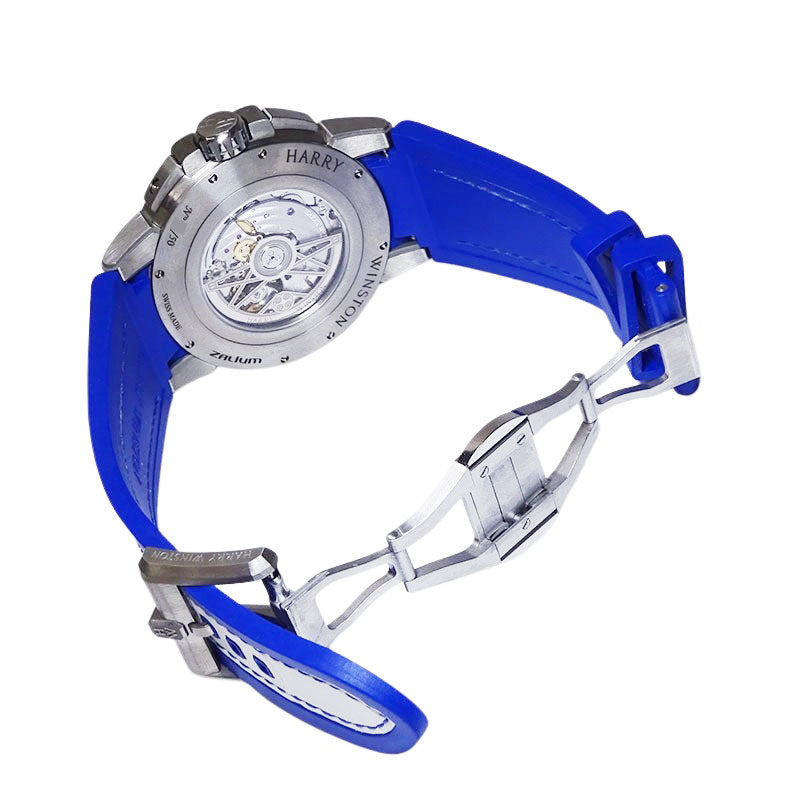 HARRY WINSTON ハリーウィンストン オーシャン ザリウム バリエーション ホワイト/ネイビーブルー OCEABI42ZZ006 世界50本限定