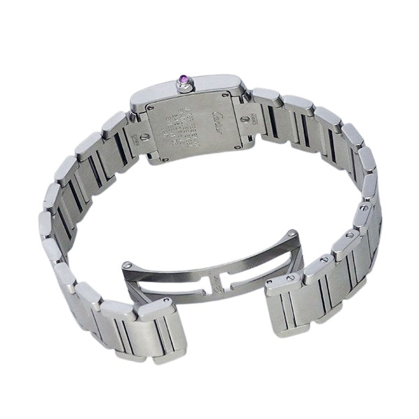 Cartier カルティエ タンクフランセーズSM ピンクシェル W51028Q3/3217 アフターダイヤモンド クォーツ レディース 腕時計【中古】