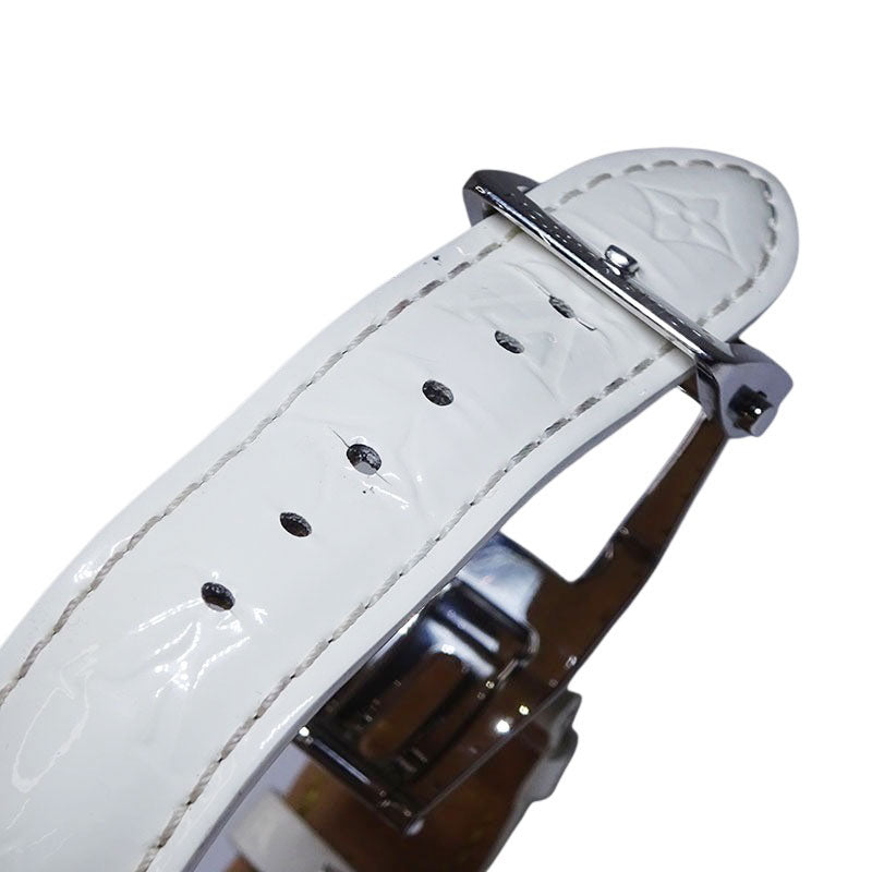 LOUIS VUITTON タンブール フォーエバー Q13M4 クォーツ ダイヤ ホワイト セラミック レデイース 腕時計【中古】