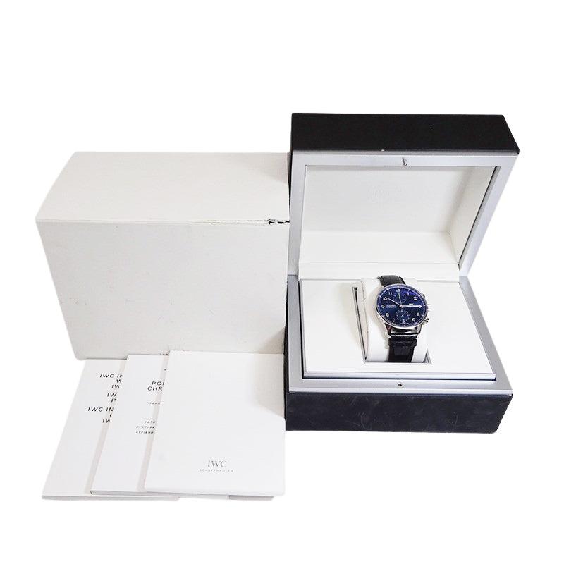 IWC アイダブルシー ポルトギーゼ クロノグラフ IW371491 メンズ 腕時計 【中古】