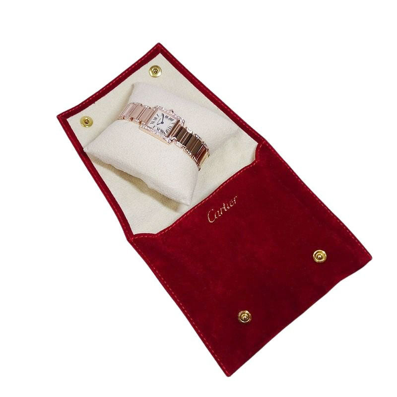 Cartier カルティエ タンクフランセーズSM W51008Q3/2384 PGコーティング アフターダイヤ